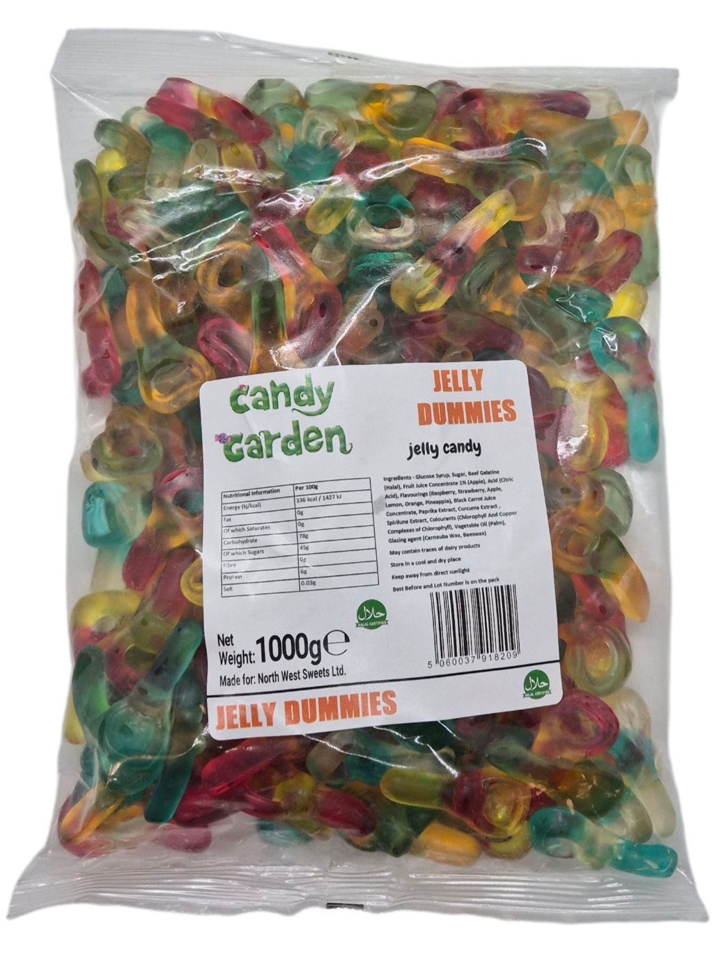 Candy Garden 1kg Jelly Dummies. Halal Jelly Candy.
