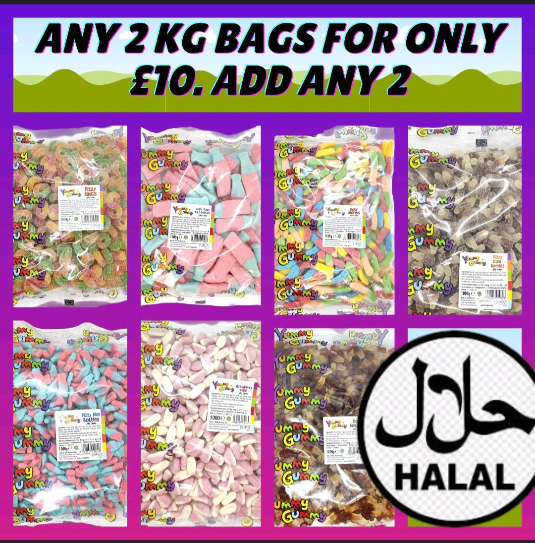 YUMMY GUMMY 1KG BULK BAGS