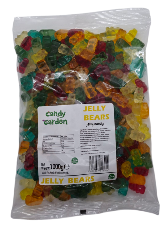 Candy Garden 1kg Jelly Bears. Halal Jelly Candy.