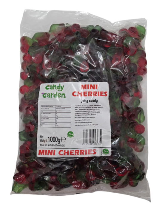 Candy Garden 1kg Mini Cherries. Halal Jelly Candy.