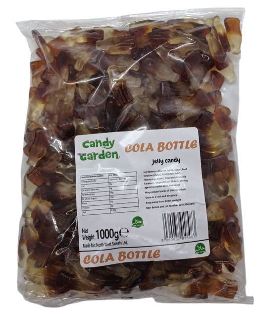 Candy Garden 1kg Cola Bottles. Halal Jelly Candy.
