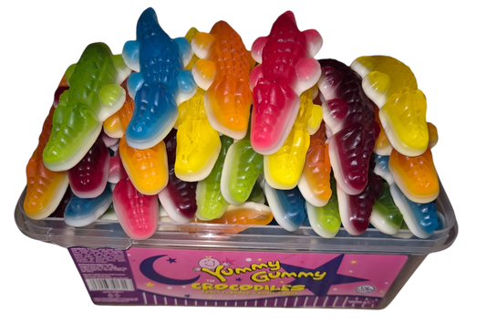 Yummy Gummy Giant Crocodile 1kg Tub. HALAL Gummy Sweets.