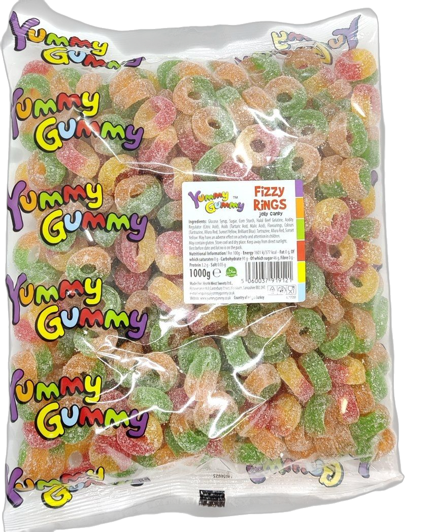 Yummy Gummy 1kg Bulk Bags 2 FOR £10. Halal Fizzy And Jelly Candy. Over 20+ Varieties To Choose From
